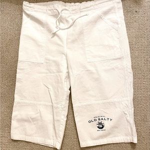 Cottonseed Old Salty Sea Gear Beach Capris Long Shorts Tie Waist NWOT